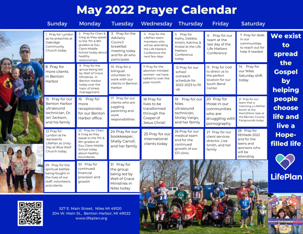 May 2022 Prayer Calendar LifePlan