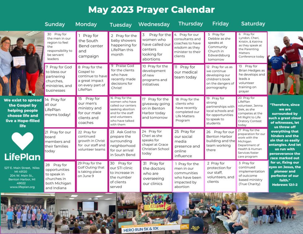 May 2023 Prayer Calendar LifePlan